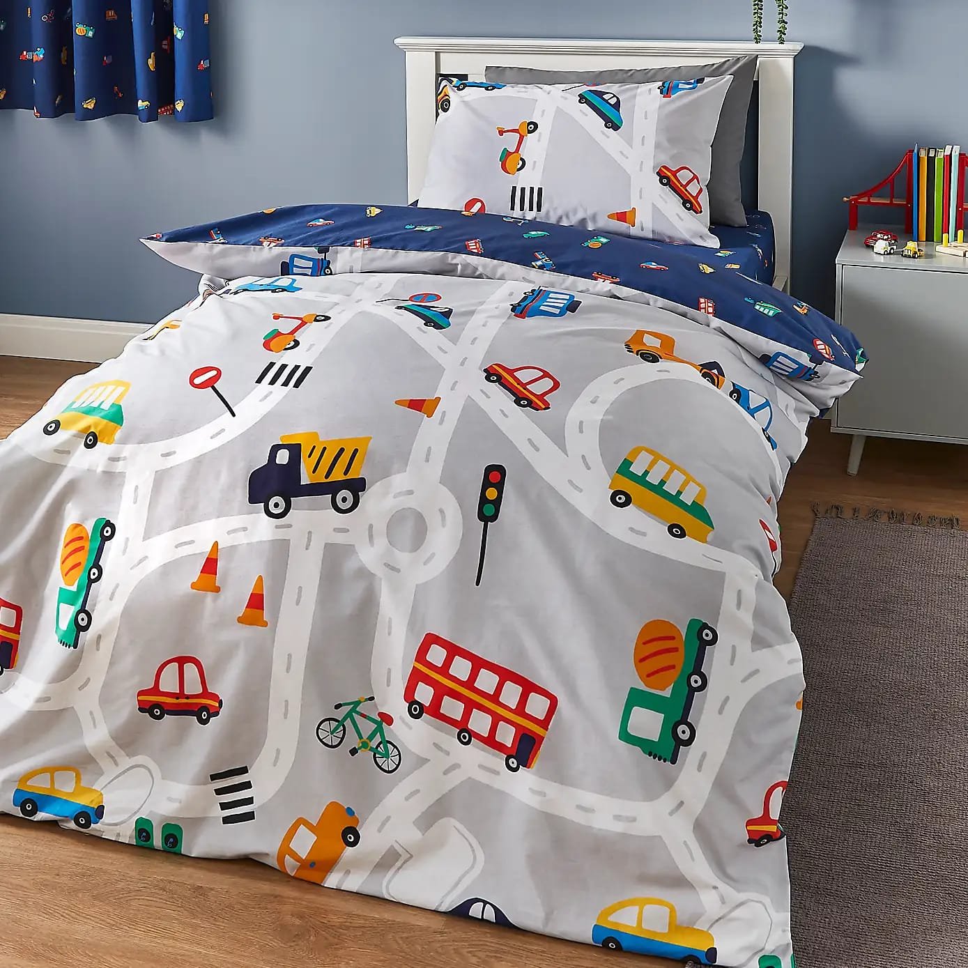 Train Kids Bed Sheet Train Kids Bed Sheet