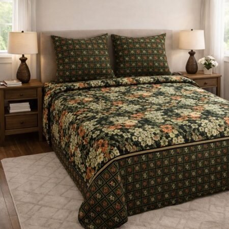 Beautifull Flowers Color Printed Bed Sheet S
