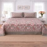Red Flower Color Printed Bed Sheet S