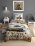 Army Character Kids Bed Sheet