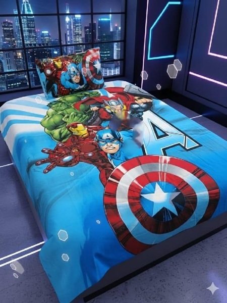Avengers Character Kids Bed Sheet