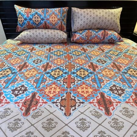 Beautiful Printed Bed Sheet With 2 Pillow Covers
