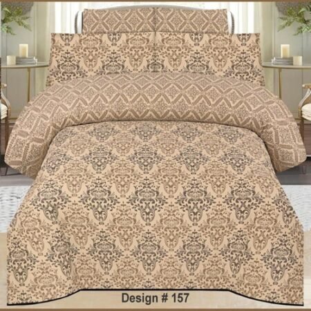 Beautiful Printed Bed Sheet With 2 Pillow Covers N