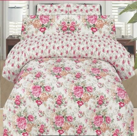 Beautiful Printed Bed Sheet With 2 Pillow Covers N