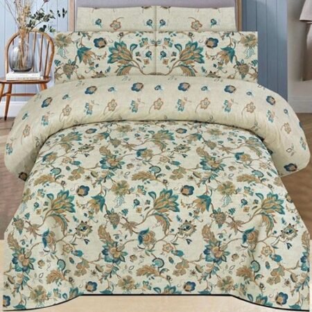 Beautiful Printed Bed Sheet With 2 Pillow Covers N