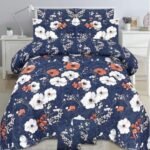 Blue Colours Printed Bed Sheet