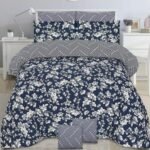 Blue Colours Printed Bed Sheet