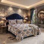 Cream Multicolor Floral Printed Bed Sheet With 2 Pillow Covers
