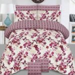 Flower Printed Bed Sheet With 2 Pillow Covers