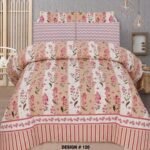 Flower Printed Bed Sheet With 2 Pillow Covers