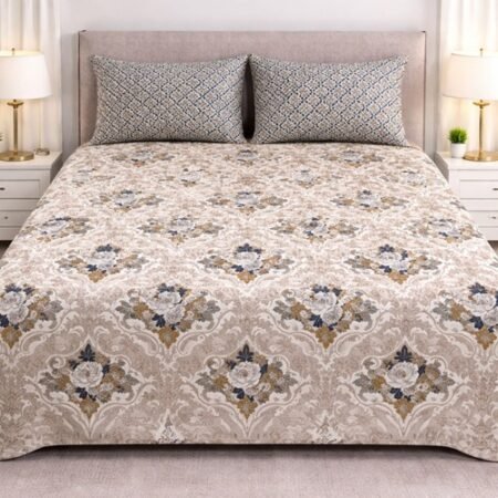 Beautiful Printed Bed Sheet With 2 Pillow Covers