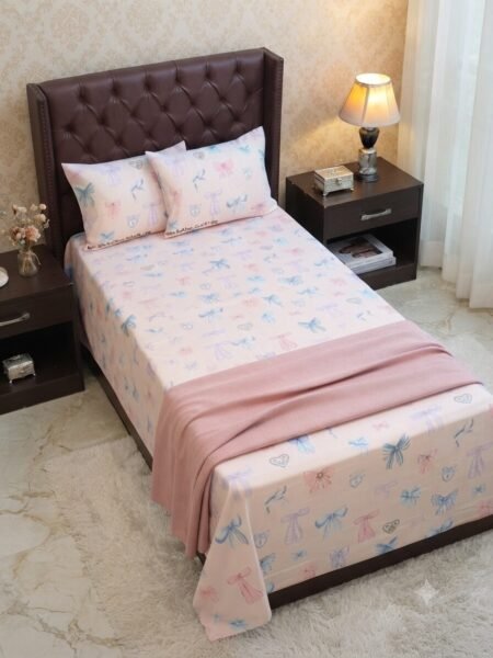 Bow Kids Bed Sheet