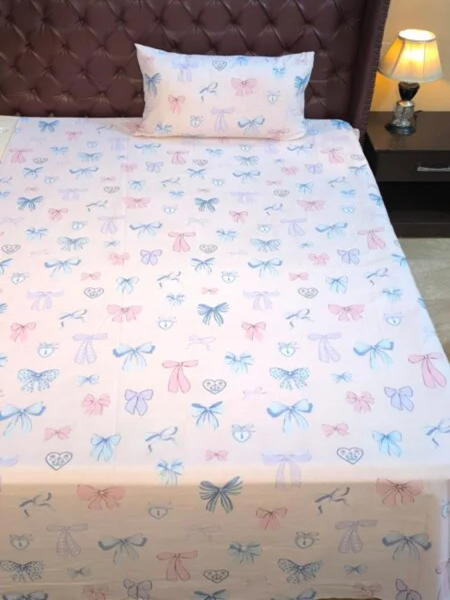 Bow Kids Bed Sheet