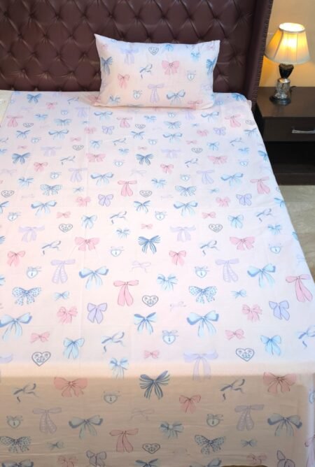 Bow Kids Bed Sheet