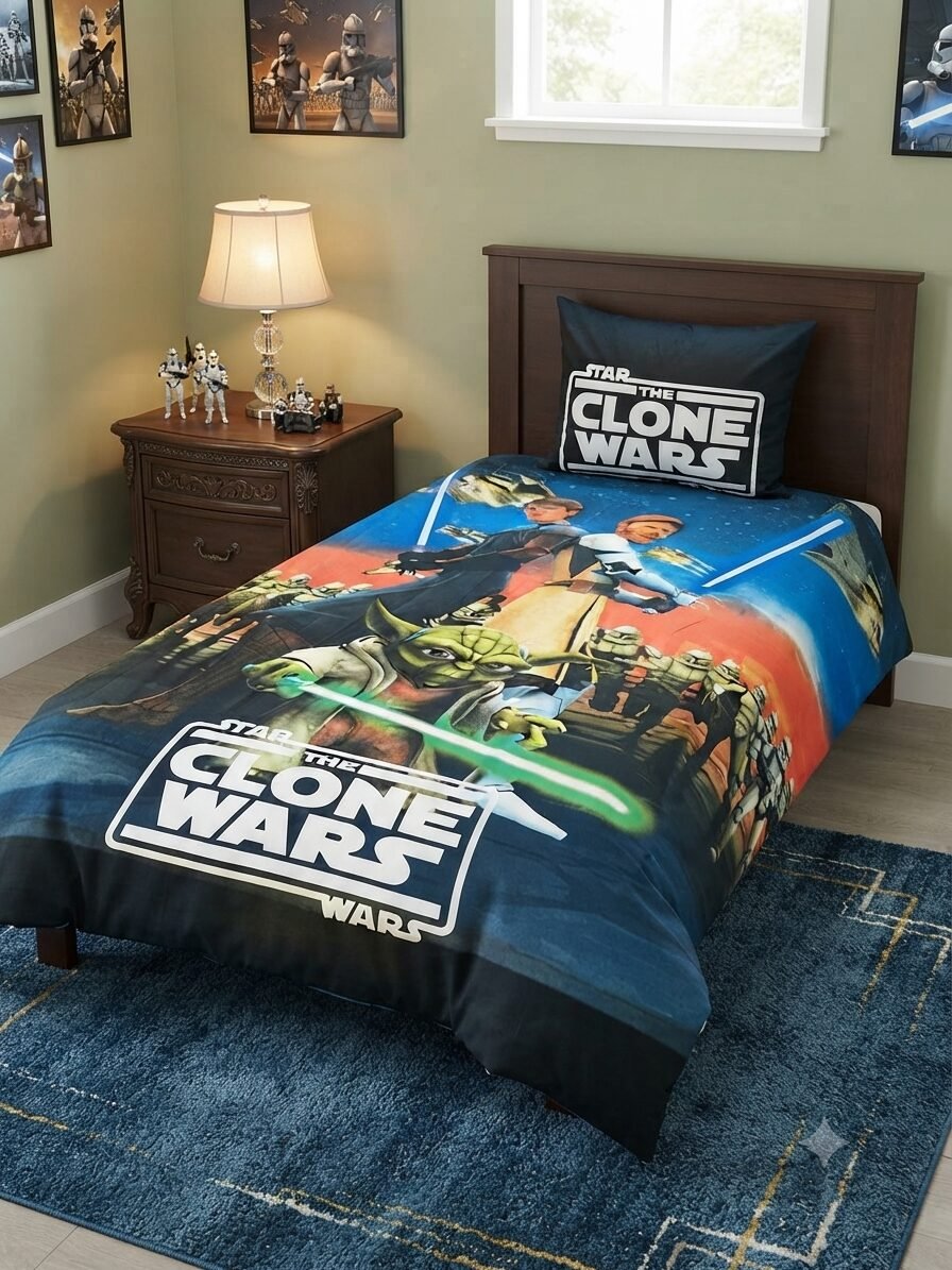 Clone Wars Character Kids Bed Sheet Clone Wars Character Kids Bed Sheet