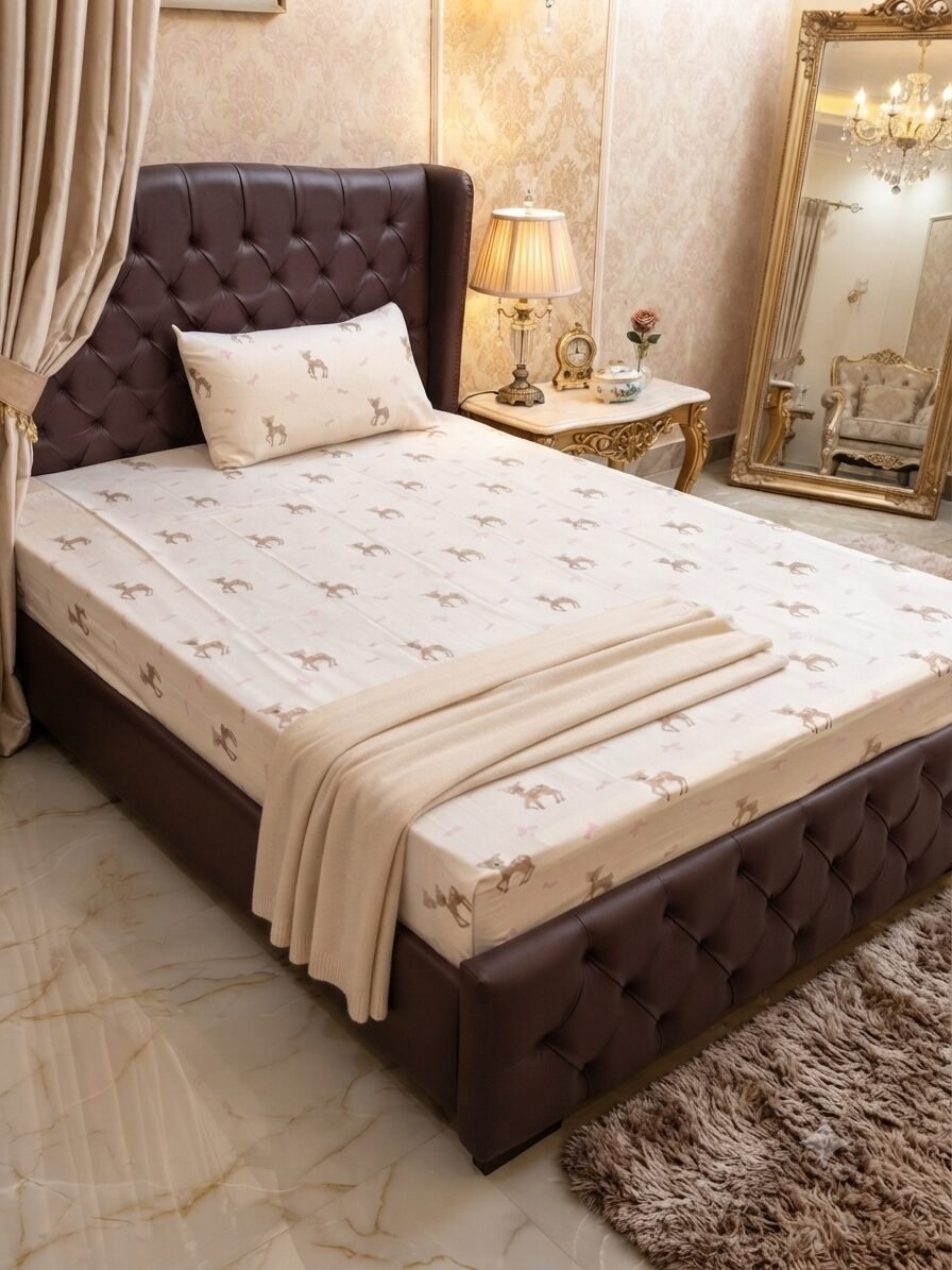 Cute Deer Theme Premium Cotton Bedding Set Cute Deer Theme Premium Cotton Bedding Set