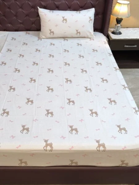 Deer Character Kids Bed Sheet