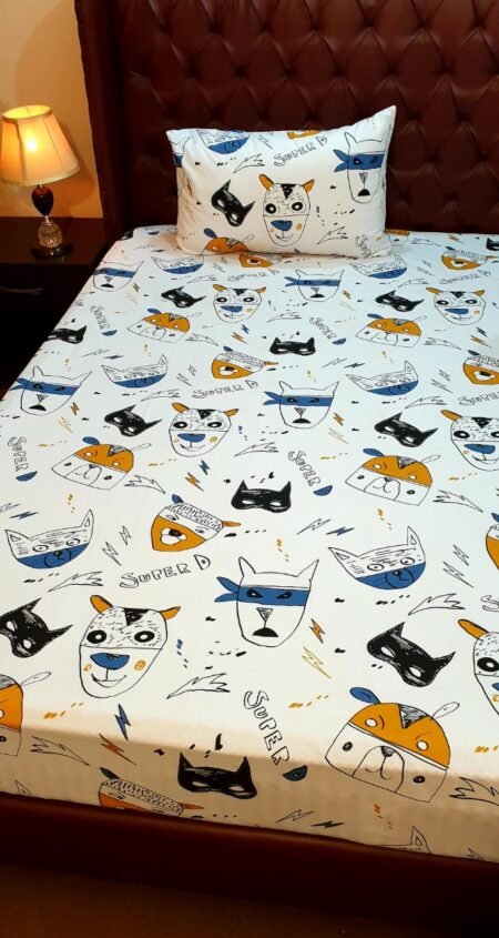 Dog Character Kids Bed Sheet