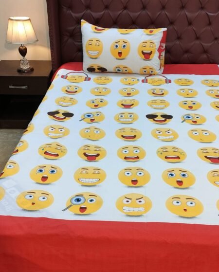 Emoji Character Kids Bed Sheet