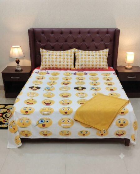 Emoji Character Kids Bed Sheet