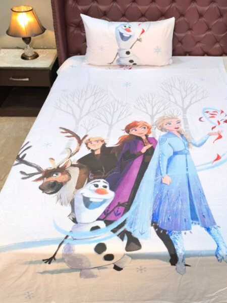 Frozen Character Kids Bed Sheet