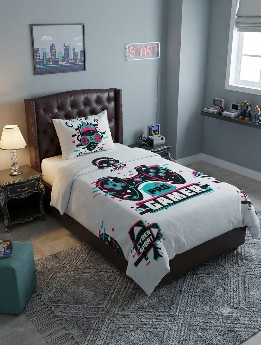 Gamer Kids Bed Sheet Gamer Kids Bed Sheet