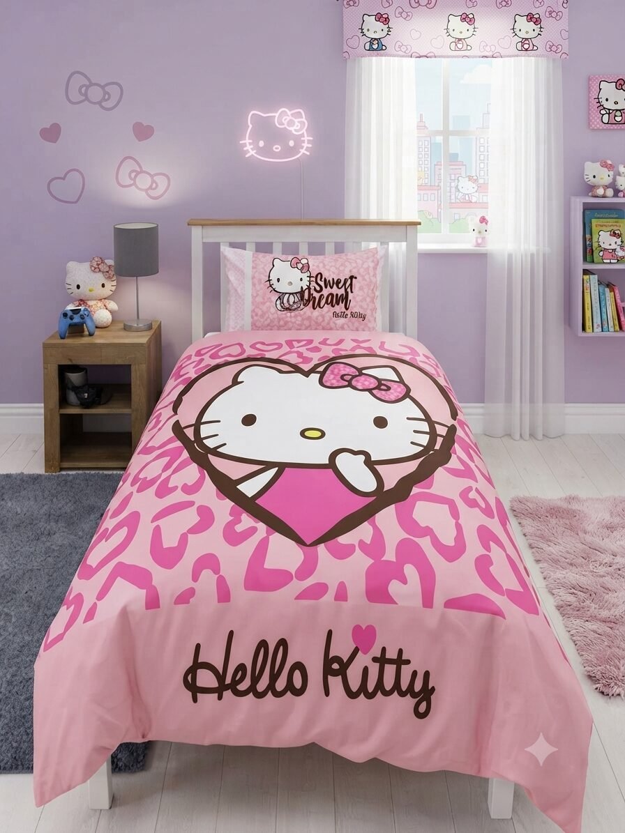 Hello Kitty 'Sweet Dream' Pink Heart Bedding Set Hello Kitty 'Sweet Dream' Pink Heart Bedding Set