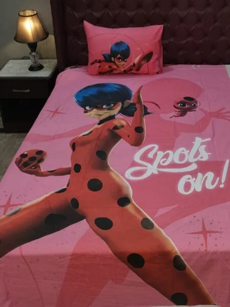Ladybug Character Kids Bed Sheet
