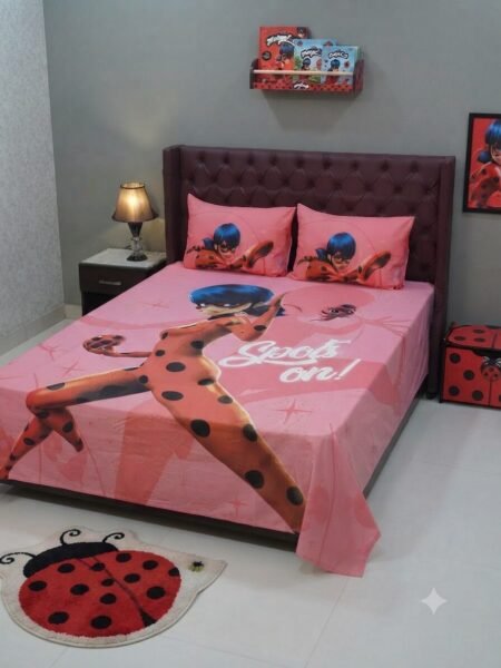Ladybug Character Kids Bed Sheet