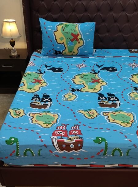 Map Kids Bed Sheet