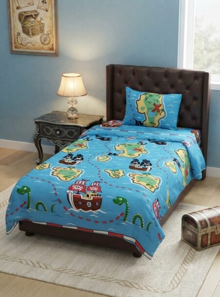 Map Kids Bed Sheet