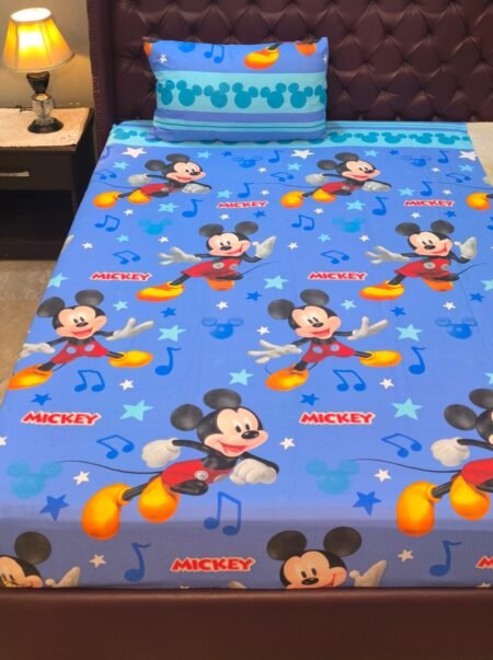 Mickey Mouse Character Kids Bed Sheet