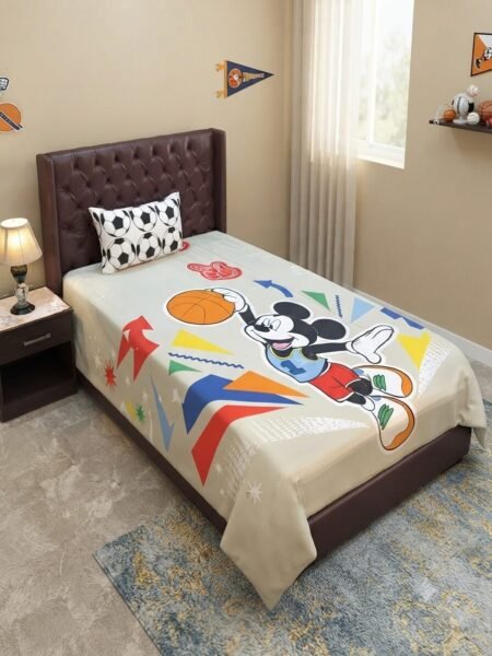 Mickey Mouse Character Kids Bed Sheet