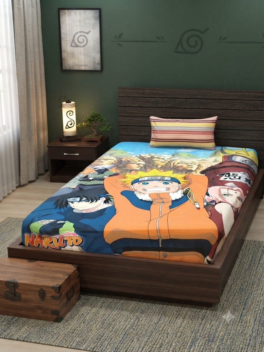 Naruto Character Kids Bed Sheet Naruto Character Kids Bed Sheet