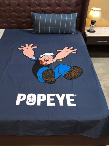 Popeye Character Kids Bed Sheet