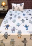 Robot Character Kids Bed Sheet