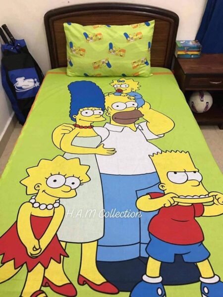 Simpsons Family Character Kids Bed Sheet