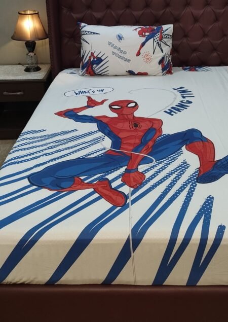Spider Man Character Kids Bed Sheet