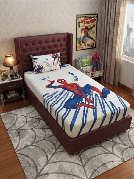 Spider Man Character Kids Bed Sheet