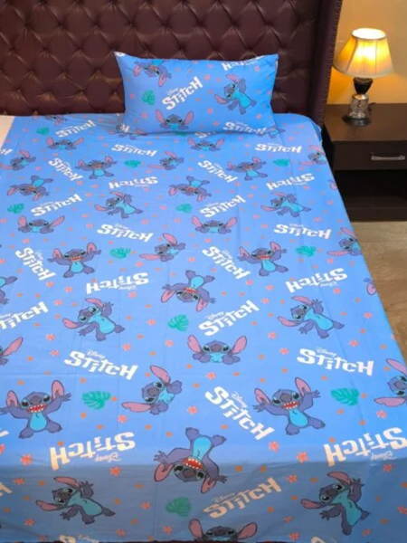 Stitch Character Kids Bed Sheet