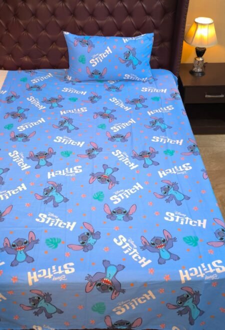 Stitch Character Kids Bed Sheet