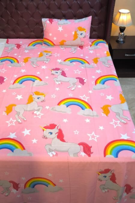 Unicorn Character Kids Bed Sheet