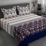 Design Printed Bed Sheet With 2 Pillow Covers