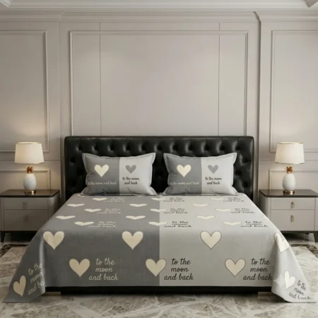 To the Moon & Back Grey Bedding Set
