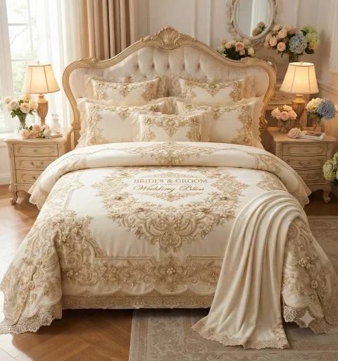 Bridal Wedding Bed Sheet Set