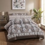 Chic Brown & White Bedding Set