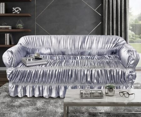 Light Grey White Sofa Cover