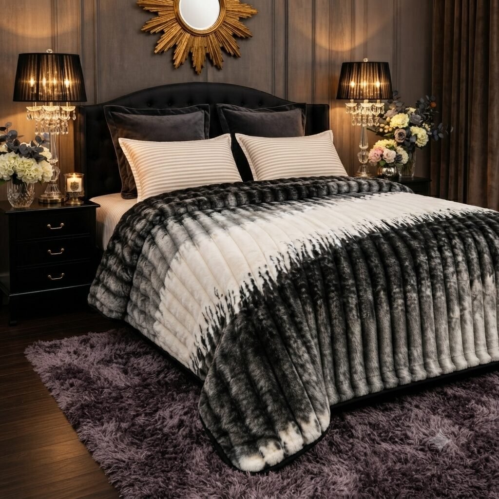 Premium Luxury Plush Blanket – Shadow Ombre Premium Luxury Plush Blanket – Shadow Ombre