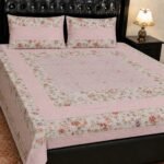 Printed Patchwork Embroidered Bed Sheet GN Design (3)