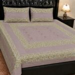 Printed Patchwork Embroidered Bed Sheet GN Design (4)